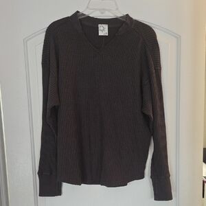 Urban Outfitters Dark Gray V-Neck Sweater